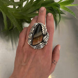 Super Bloom Ring- Huge Sterling Silver and Polychrome Jasper Statement Ring or Pendant- Finished to Size