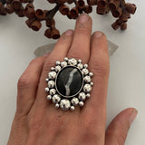 White Buffalo Super Bubble Ring or Pendant- Sterling Silver- Finished to Size