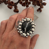 White Buffalo Super Bubble Ring or Pendant- Sterling Silver- Finished to Size