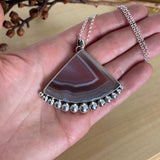 Large Agate Bubble Necklace- Sterling Silver and Swazi Agate- Chain Included