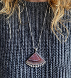 Large Agate Bubble Necklace- Sterling Silver and Swazi Agate- Chain Included