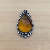 Amber Celestial Ring- Sterling Silver and Mayan Amber - Finished to Size