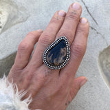 Elegant Palm Root Teardrop Ring or Pendant- Sterling Silver- Finished to Size