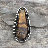 Huge Deschutes Jasper Ring or Pendant- Sterling Silver and Rare Deschutes Picture Jasper- Finished to Size