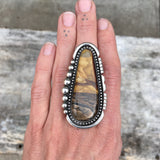 Huge Deschutes Jasper Ring or Pendant- Sterling Silver and Rare Deschutes Picture Jasper- Finished to Size