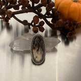 Chunky Statement Ring or Pendant- Petrified Palm Root and Sterling Silver- Finished to Size