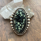 Large Variscite Ring- Sterling Silver and Posiedon Variscite- Finished to Size
