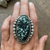 Large Variscite Ring- Sterling Silver and Posiedon Variscite- Finished to Size