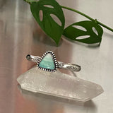 Stamped Wide Endless Summer Stacker Cuff- Sterling Silver and Blue Opal Petrified Wood Bracelet- Size S/M