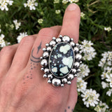 Large Variscite Super Bubble Ring or Pendant- Sterling Silver and Posiedon Variscite- Finished to Size