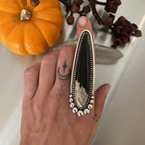 XXL Talon Ring or Pendant- Petrified Palm Root and Sterling Silver- Finished to Size