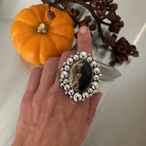 Huge Super Bubble Ring or Pendant- Petrified Palm Root and Sterling Silver- Finished to Size