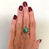 Emerald Valley Turquoise and Solid 14k Gold Ring- Size 9.75 (can be sized up 1/2 size)