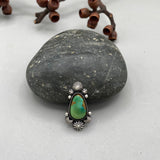 The Celestial Ring #1- Royston Turquoise and Sterling Silver- Finished to Size or as a Pendant