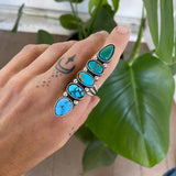 The Turquoise Collector Ring #1- Royston, Kingman, Lone Mountain, and Golden Hills Turquoise and Sterling Silver- Finished to Size or as a Pendant