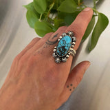 The Constellation Ring #1- Cloud Mountain Turquoise and Sterling Silver- Finished to Size or as a Pendant