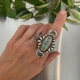 The Peacock Ring 1- Natural Royston Ribbon Turquoise and Sterling Silver- Finished to Size or as a Pendant