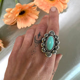 The Sweetheart Ring 1- Natural Royston Turquoise and Sterling Silver- Finished to Size or as a Pendant