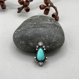 The Celestial Ring #2- Royston Turquoise and Sterling Silver- Finished to Size or as a Pendant