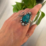 The Constellation Ring #2- Bamboo Mountain Turquoise and Sterling Silver- Finished to Size or as a Pendant