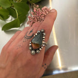 The Eternal Flame Ring #2- Polychrome Jasper and Sterling Silver- Finished to Size or as a Pendant