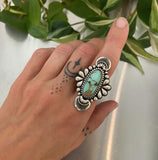 The Peacock Ring 2- Natural Royston Turquoise and Sterling Silver- Finished to Size or as a Pendant