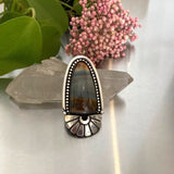 The Desert Portal Ring #2- Picture Jasper and Sterling Silver- Finished to Size or as a Pendant