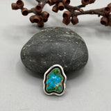 The Reverberation Ring 2- Sonoran Gold Turquoise and Sterling Silver- Finished to Size or as a Pendant