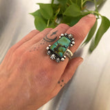 The Constellation Ring #3- Bao Canyon Turquoise and Sterling Silver- Finished to Size or as a Pendant