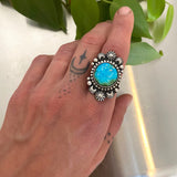 The Gaia Ring #3- Sonoran Gold Turquoise and Sterling Silver- Finished to Size or as a Pendant