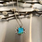 The Squiggle Necklace 3- Sonoran Gold Turquoise and Sterling Silver- Chain Included