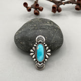 The Peacock Ring 3- Natural Royston Turquoise and Sterling Silver- Finished to Size or as a Pendant