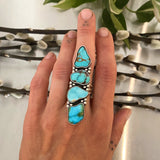 The Turquoise Collector Squiggle Ring 1- Royston, Sierra Nevada, and Sonoran Gold Turquoise and Sterling Silver- Finished to Size or as a Pendant