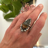 The Eternal Flame Ring #4- Polychrome Jasper and Sterling Silver- Finished to Size or as a Pendant