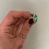 Emerald Valley Turquoise and Solid 14k Gold Ring- Size 5.5 (can be sized up 1/2 size)