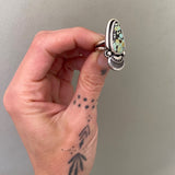 The Sprout Ring- Size 5- Natural Bao Canyon Turquoise and Sterling Silver