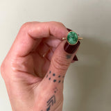 Emerald Valley Turquoise and Solid 14k Gold Ring- Size 6 (can be sized up 1/2 size)
