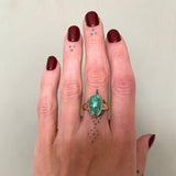 Emerald Valley Turquoise and Solid 14k Gold Ring- Size 6.75 (can be sized up 1/2 size)