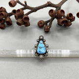 The Icicle Ring- Size 6- Natural Golden Hills Lavender Turquoise and Sterling Silver