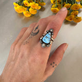 The Icicle Ring- Size 6- Natural Golden Hills Lavender Turquoise and Sterling Silver