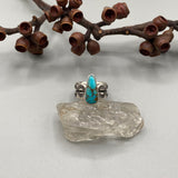 The Reflection Ring- Royston Turquoise and Stamped Sterling Silver- Size 7-7.25