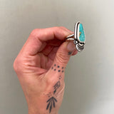 The Sprout Ring- Size 7- Natural Royston Turquoise and Sterling Silver