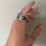 The Signet Ring- Size 8.5- Picture Jasper and Sterling Silver