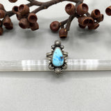 The Icicle Ring- Size 8- Natural Golden Hills Lavender Turquoise and Sterling Silver