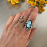 The Icicle Ring- Size 8- Natural Golden Hills Lavender Turquoise and Sterling Silver