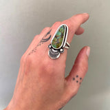 The Sprout Ring- Size 8- Bamboo Mountain Turquoise and Sterling Silver