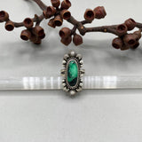 Celestial Emerald Rose Variscite Ring- Size 9- Emerald Rose Variscite and Sterling Silver