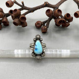 The Icicle Ring- Size 9- Natural Golden Hills Lavender Turquoise and Sterling Silver