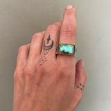 The Elements Signet Ring- Size 9- Sonoran Gold Turquoise and Sterling Silver