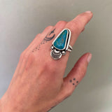 The Sprout Ring- Size 9- Pilot Mountain Turquoise and Sterling Silver